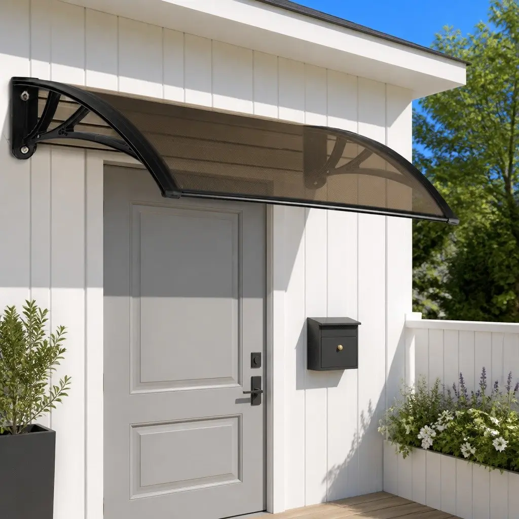 1m x 4m Brown Window Door Awning Canopy