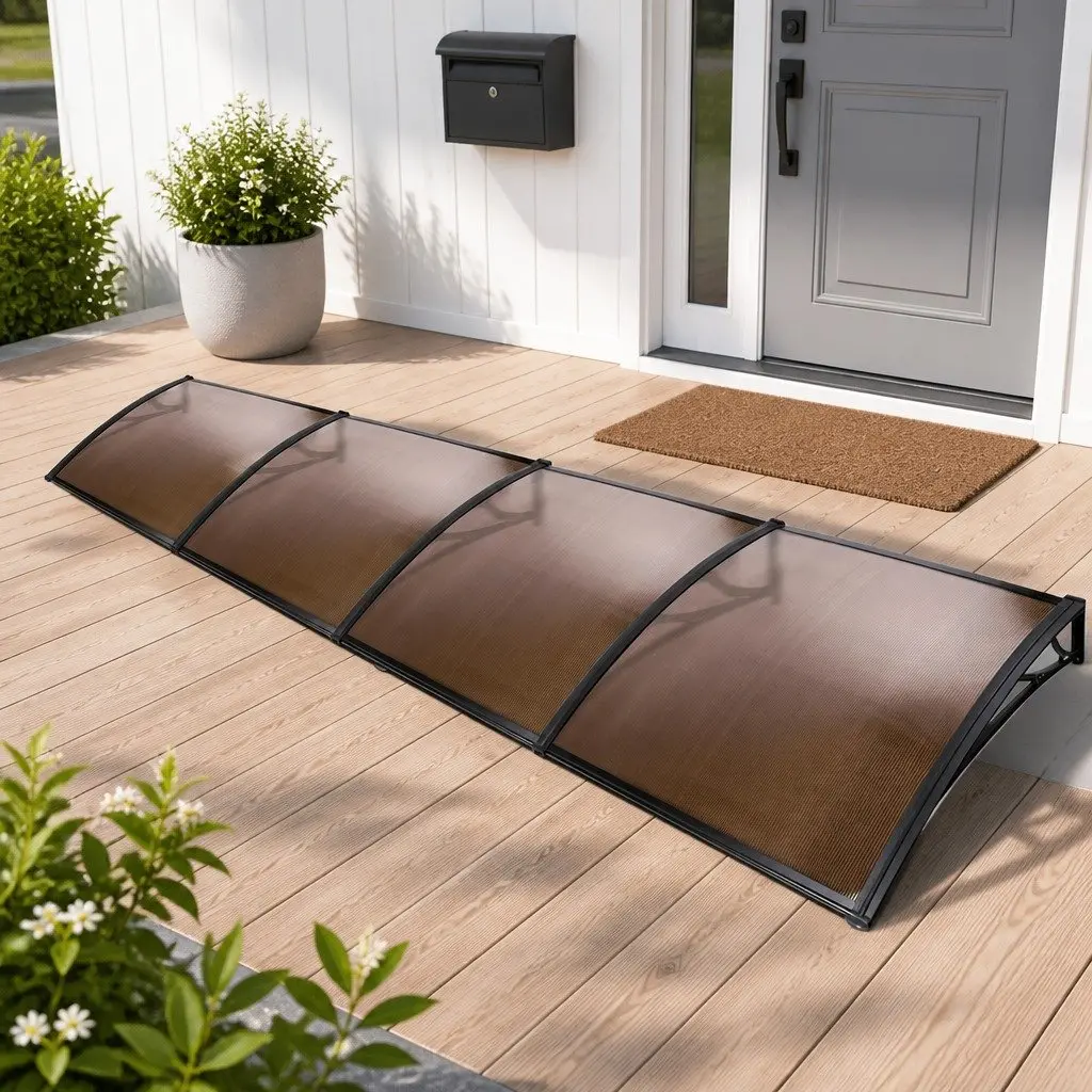 1m x 4m Brown Window Door Awning Canopy