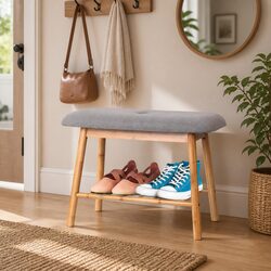 Durable 2-in-1 Shoe Rack Bench with Comfortable Seat
