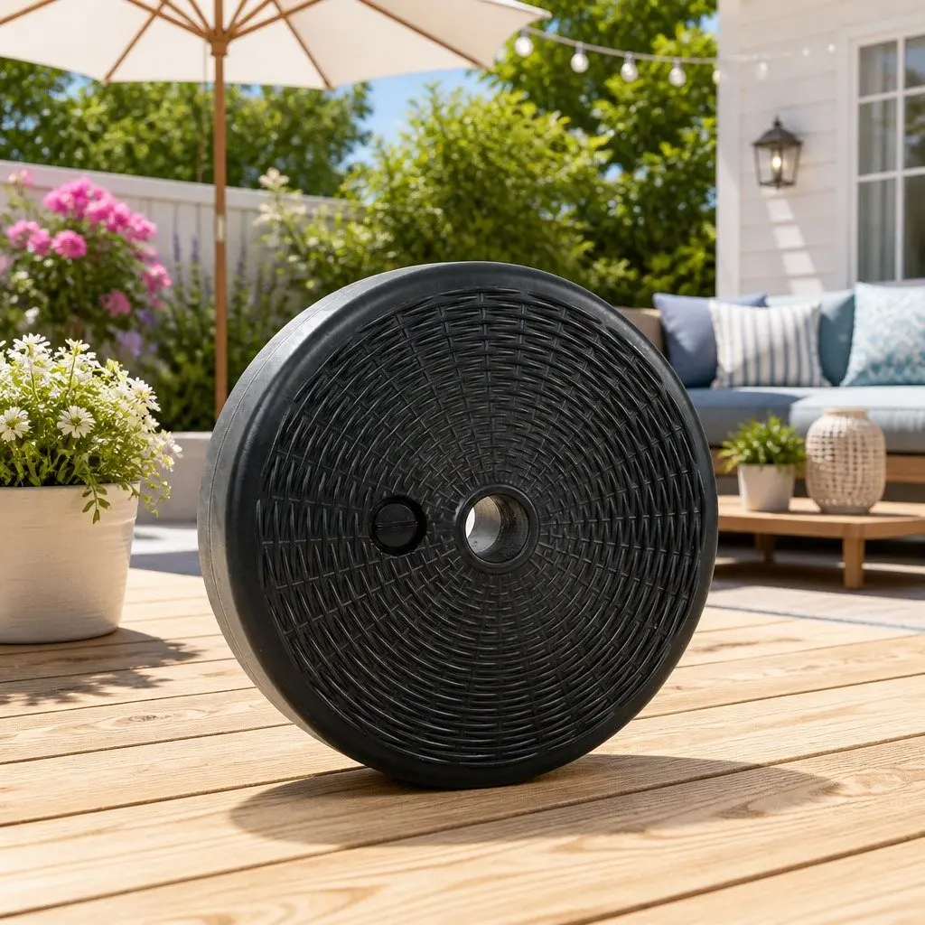 Umbrella Base PE Plastic 51cm Black