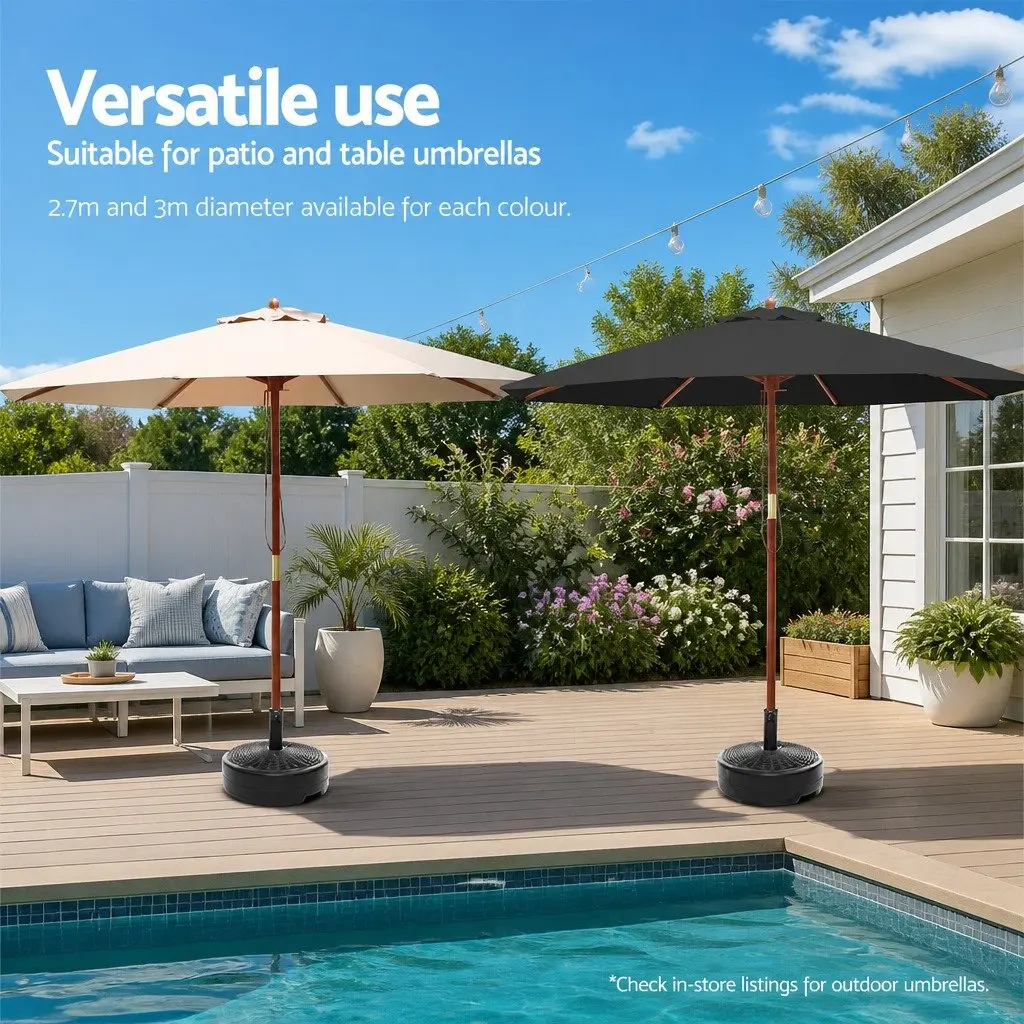 Umbrella Base PE Plastic 51cm Black