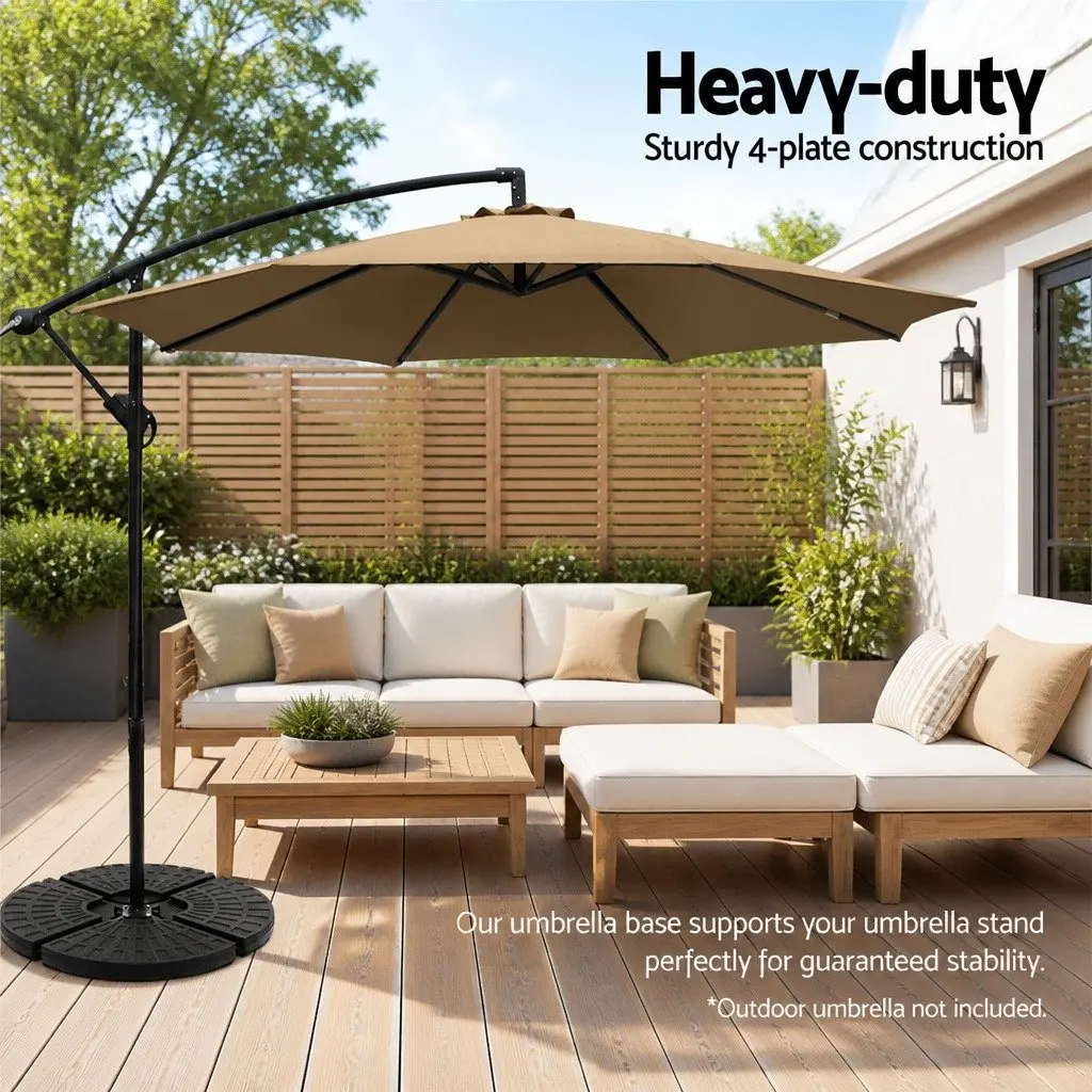 4-Plate Outdoor Umbrella Base Stand 48cm