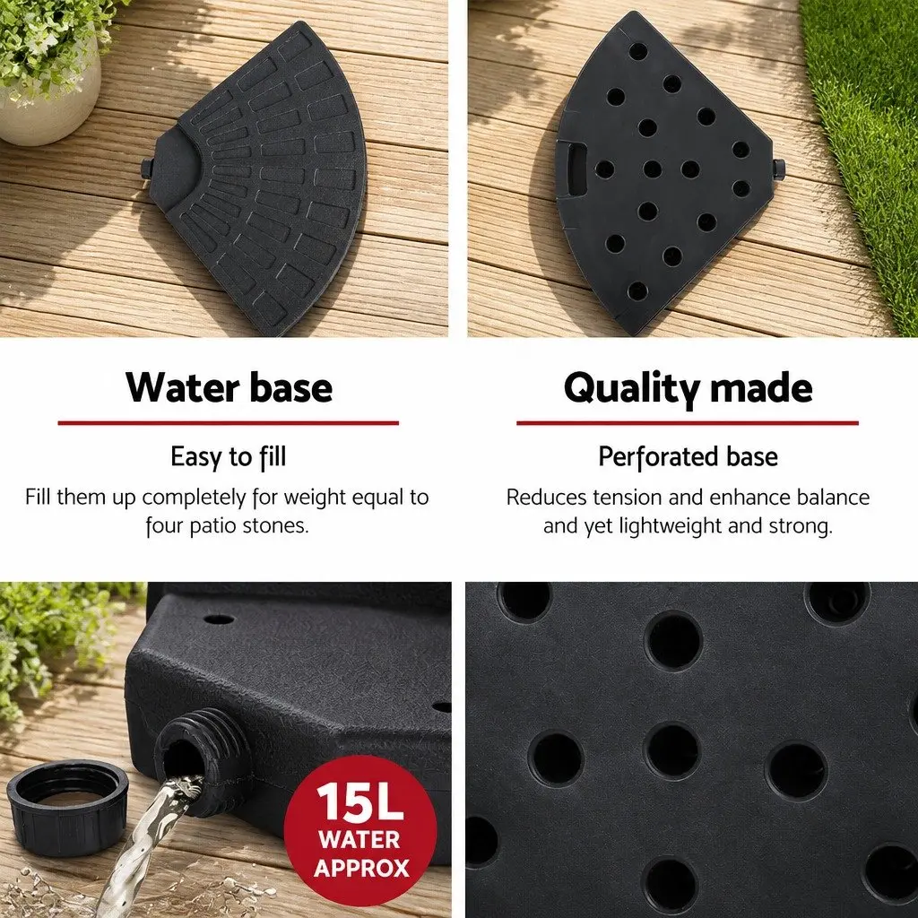 4-Plate Outdoor Umbrella Base Stand 48cm