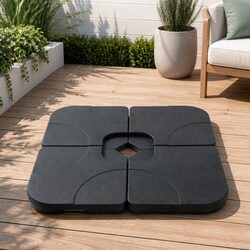 Durable 50cm Outdoor Umbrella Base Stand with 4 Plates