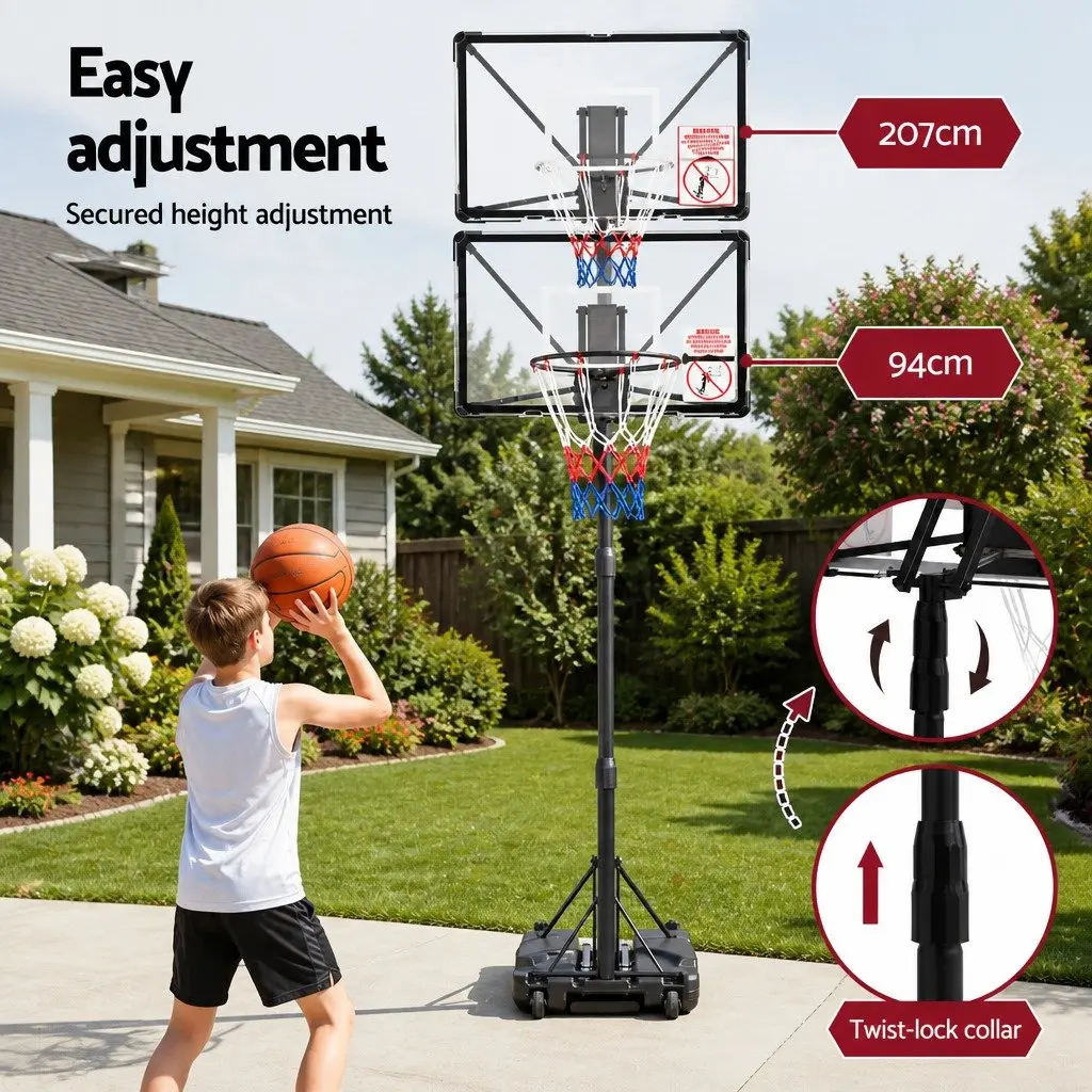 Adjustable Portable Basketball Hoop System