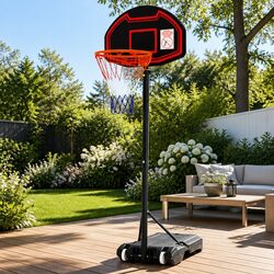 Adjustable Basketball Hoop Stand System 1.6M-2.1M for All Ages