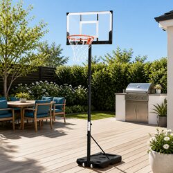 Basketball Hoop Stand Portable Height Adjustable 1.1m to 3.05m Wheeled Base