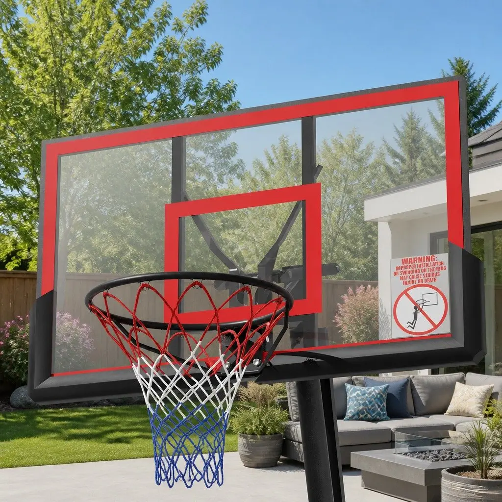 Adjustable Portable Basketball Hoop with Durable Steel Frame