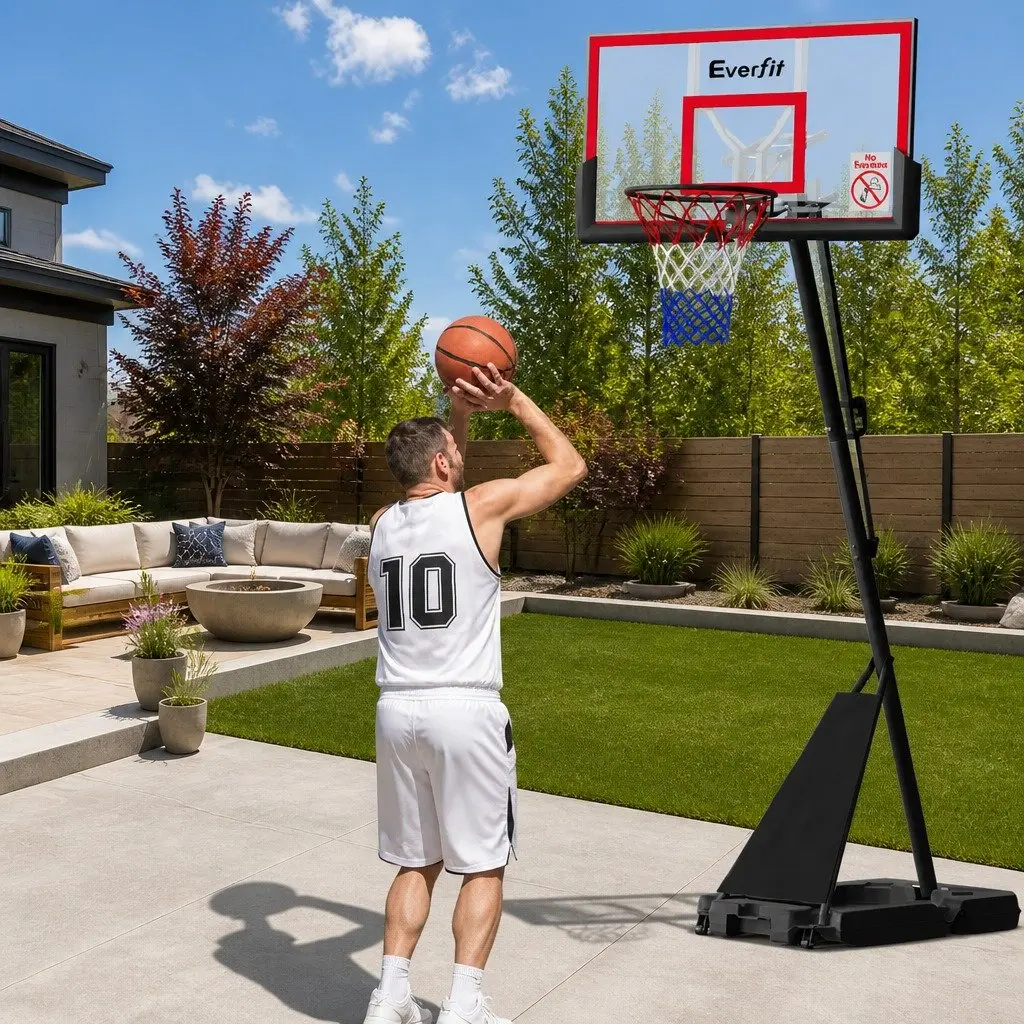Adjustable Portable Basketball Hoop with Durable Steel Frame