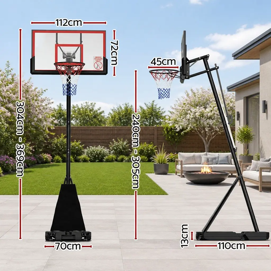 Adjustable Portable Basketball Hoop with Durable Steel Frame
