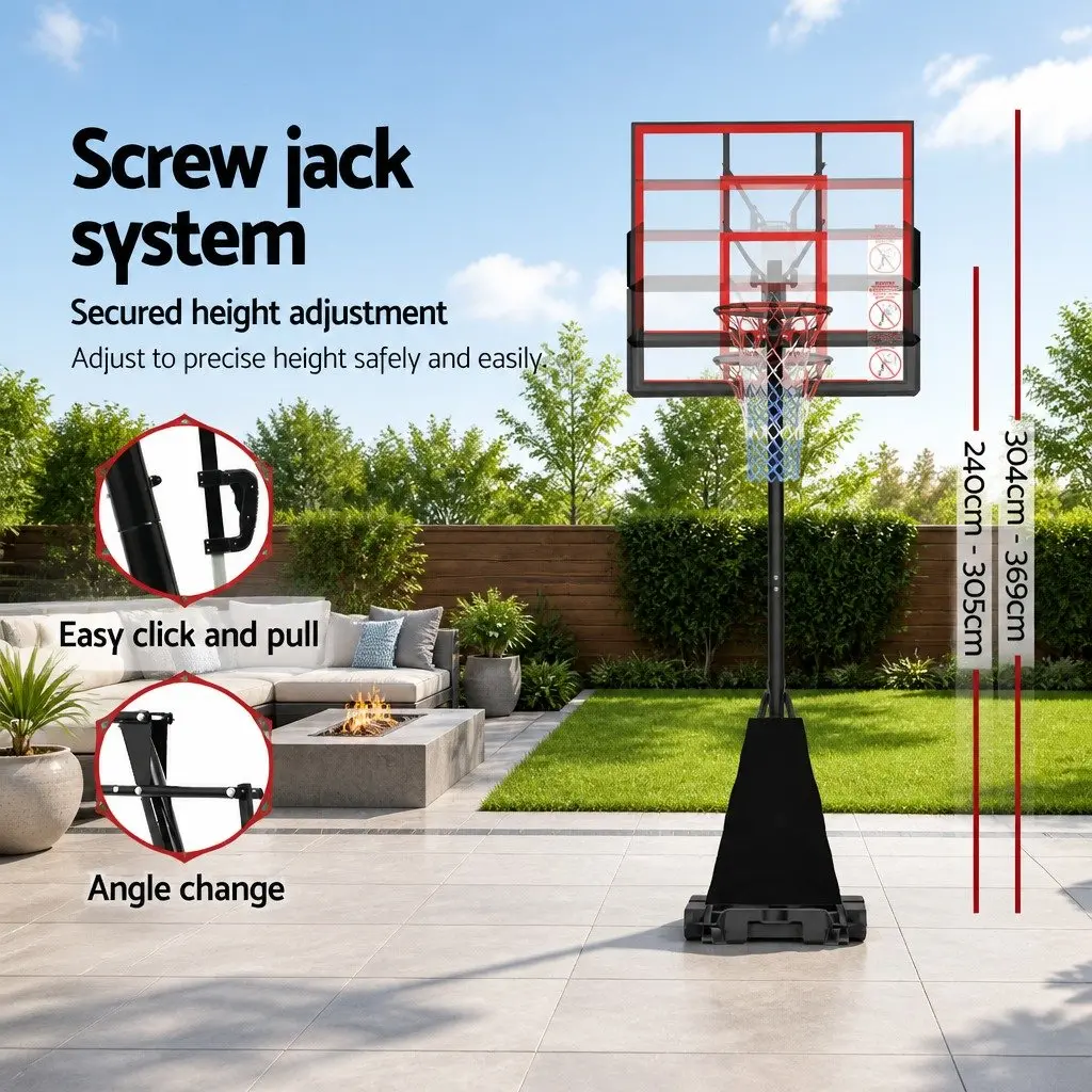 Adjustable Portable Basketball Hoop with Durable Steel Frame