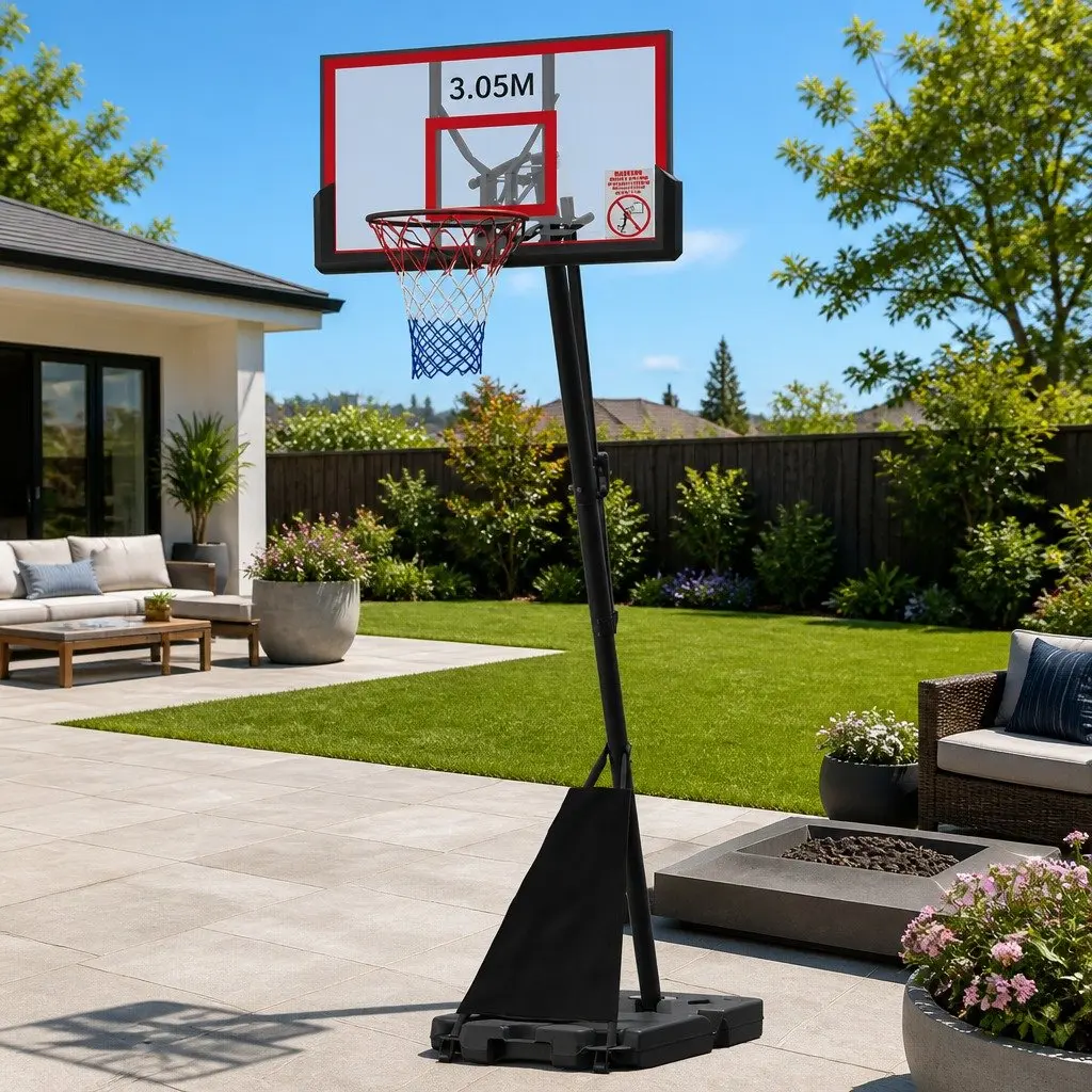 Adjustable Portable Basketball Hoop with Durable Steel Frame