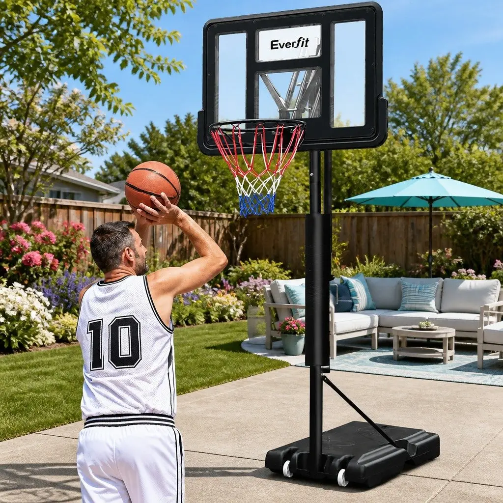 Adjustable Basketball Hoop Stand System with 44" Backboard