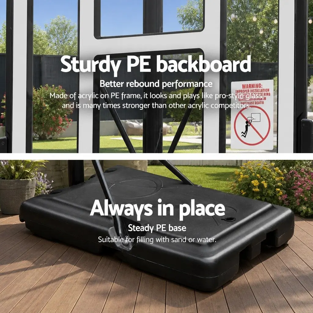 Adjustable Portable Basketball Hoop Stand 2.45m to 3.05m