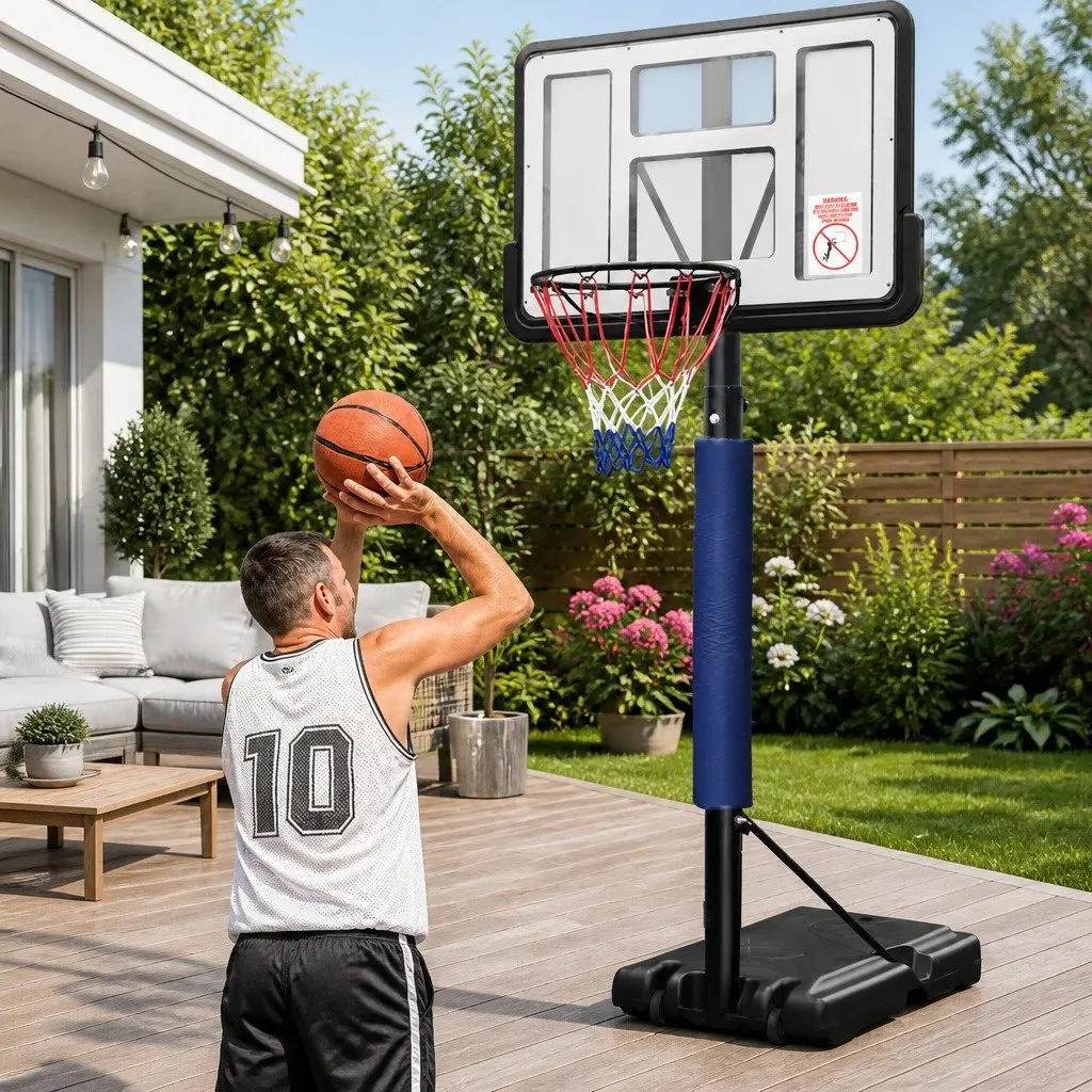 Adjustable Portable Basketball Hoop Stand 2.45m to 3.05m