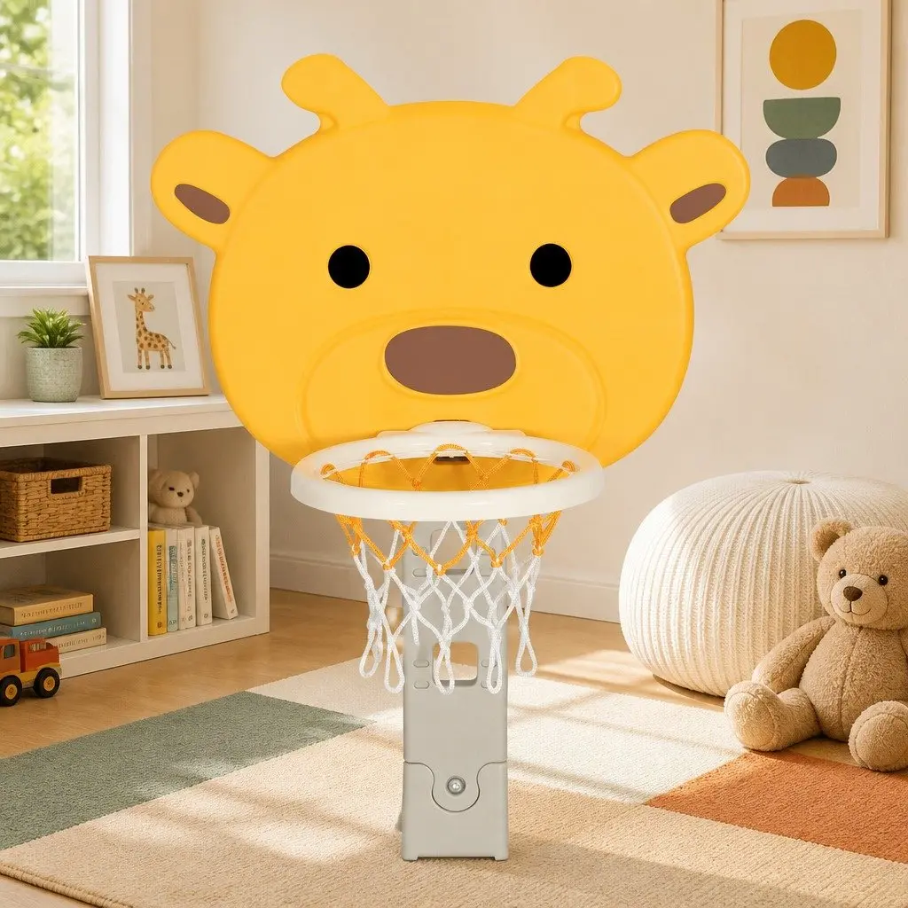 Kids Basketball Hoop Stand Adjustable Height 5-in-1 Sports Activity Centre