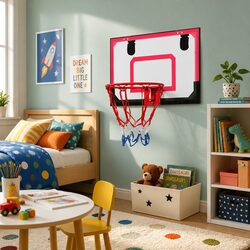 Durable Mini Basketball Hoop with 23" Backboard for Kids