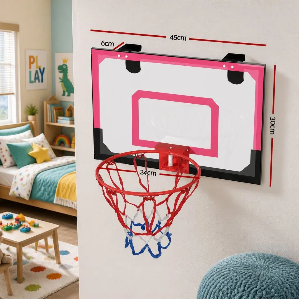 Mini Basketball Hoop PET 23 Inch Black Red