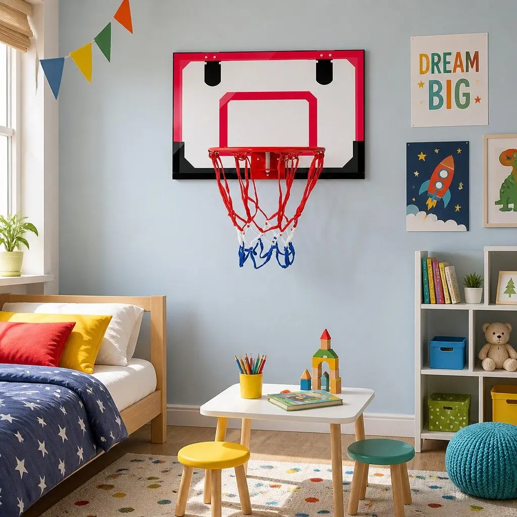Mini Basketball Hoop PET 23 Inch Black Red