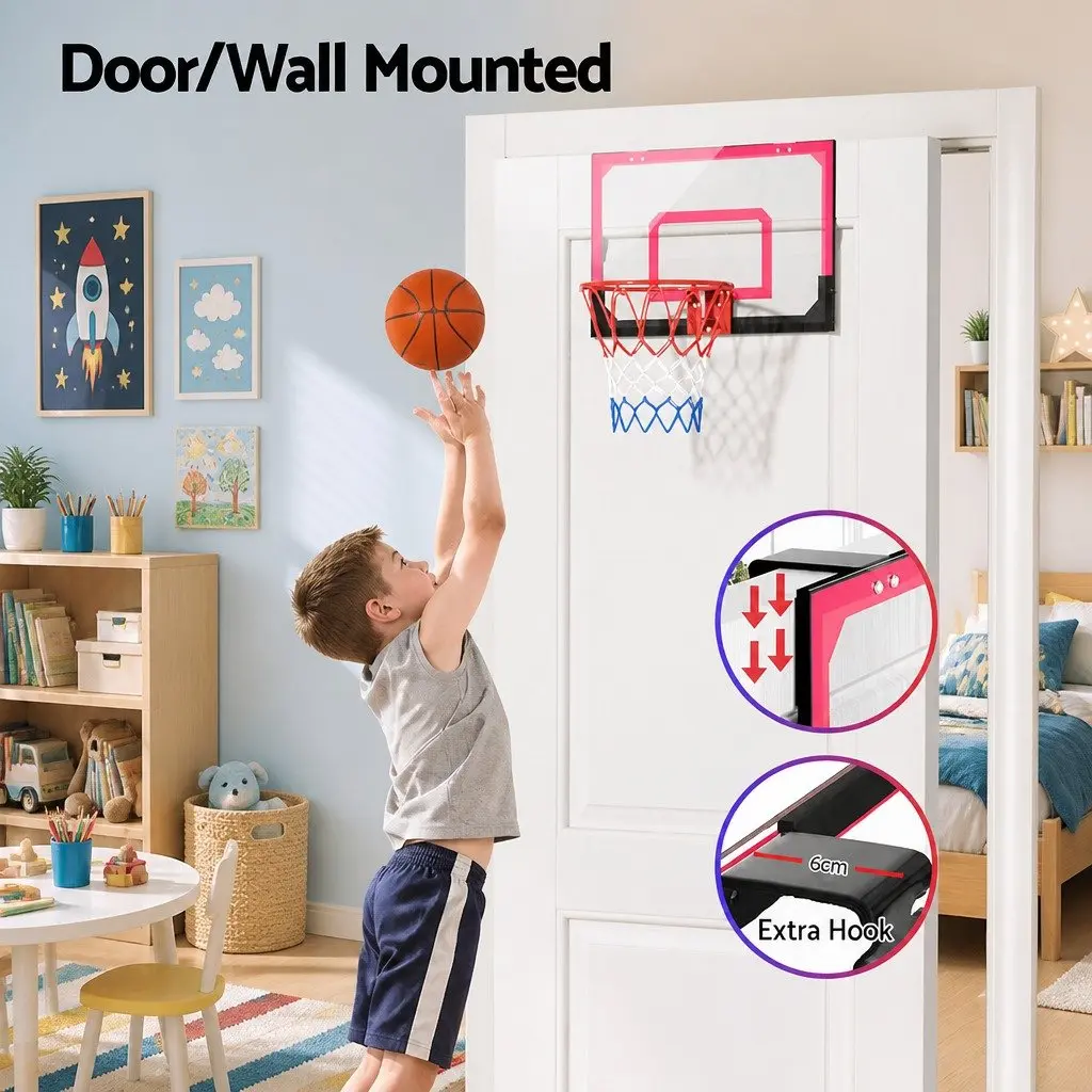 Mini Basketball Hoop PET 23 Inch Black Red