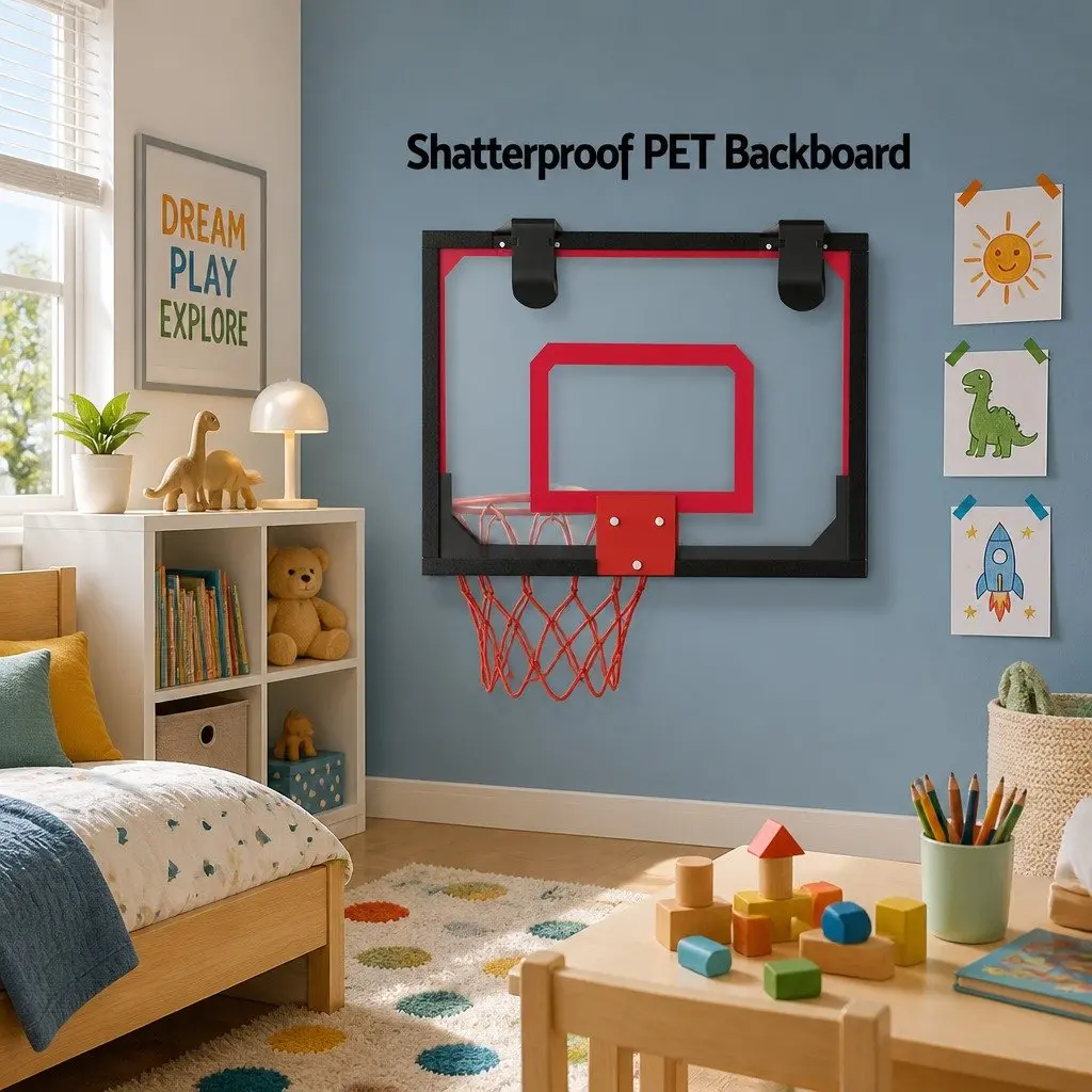 Mini Basketball Hoop PET 23 Inch Black Red
