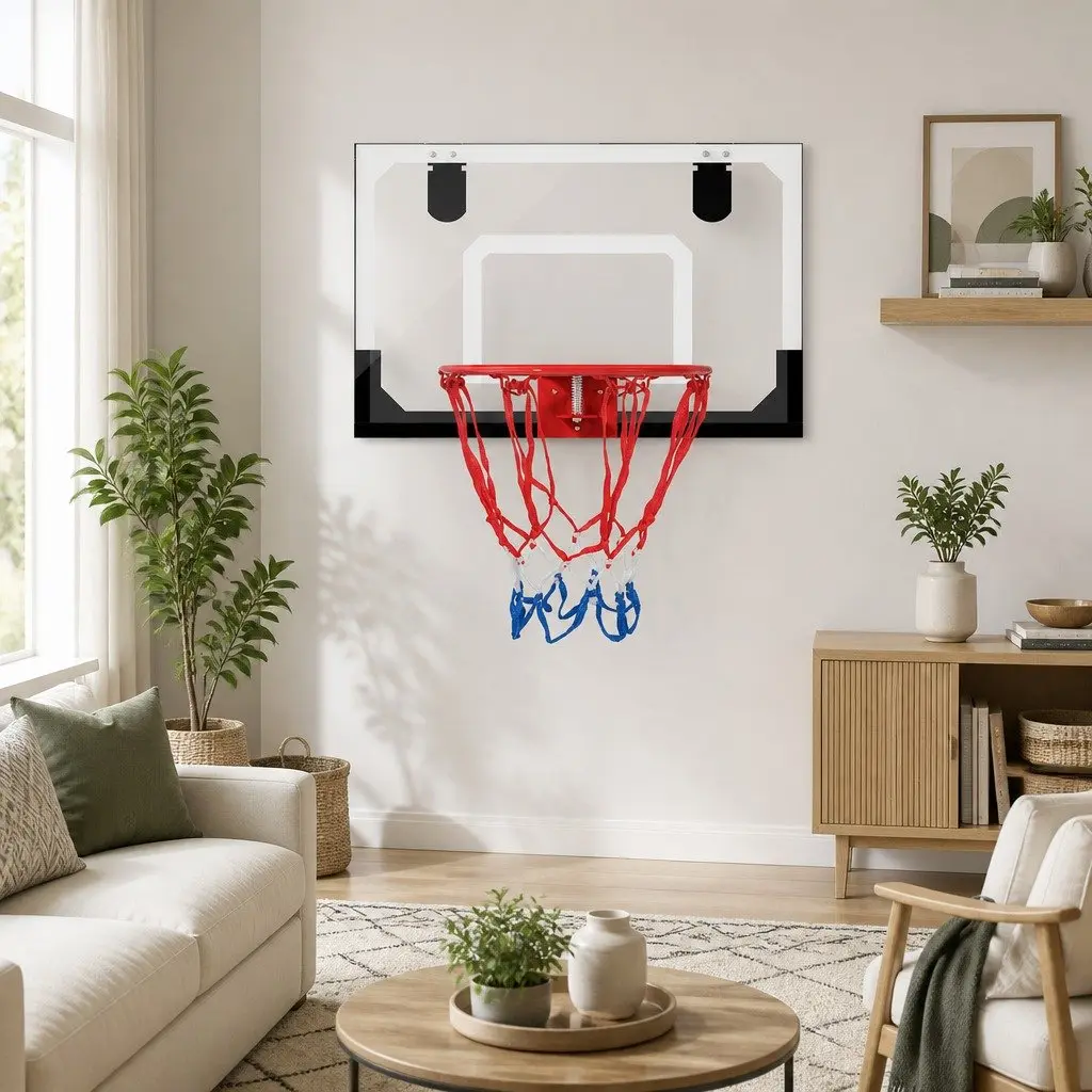 23 Inch Mini Basketball Hoop with Shatterproof Backboard
