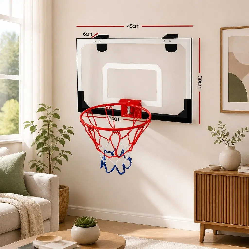 23 Inch Mini Basketball Hoop with Shatterproof Backboard