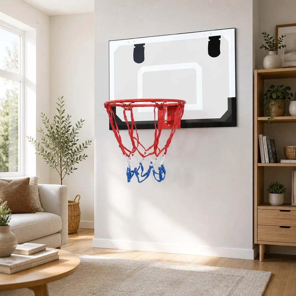 23 Inch Mini Basketball Hoop with Shatterproof Backboard