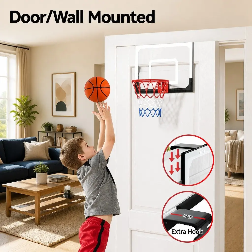 23 Inch Mini Basketball Hoop with Shatterproof Backboard