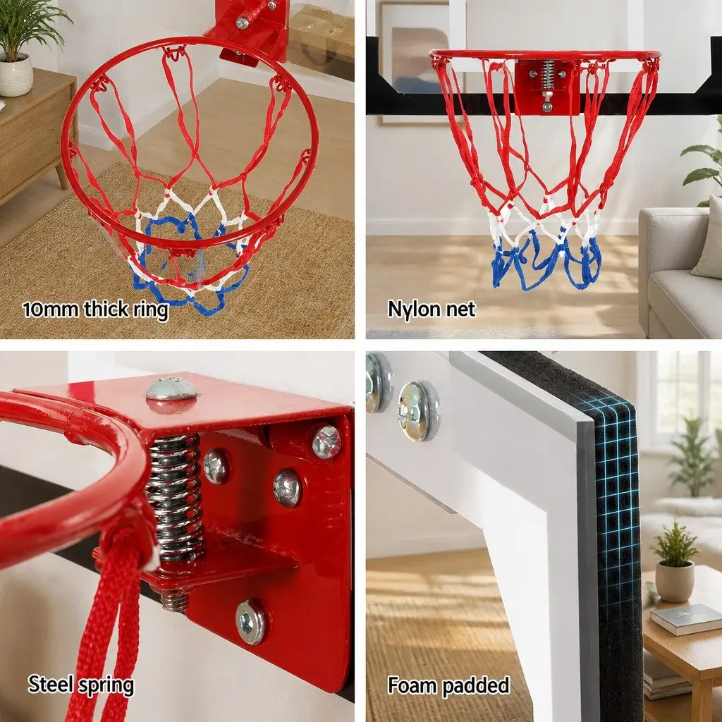 23 Inch Mini Basketball Hoop with Shatterproof Backboard