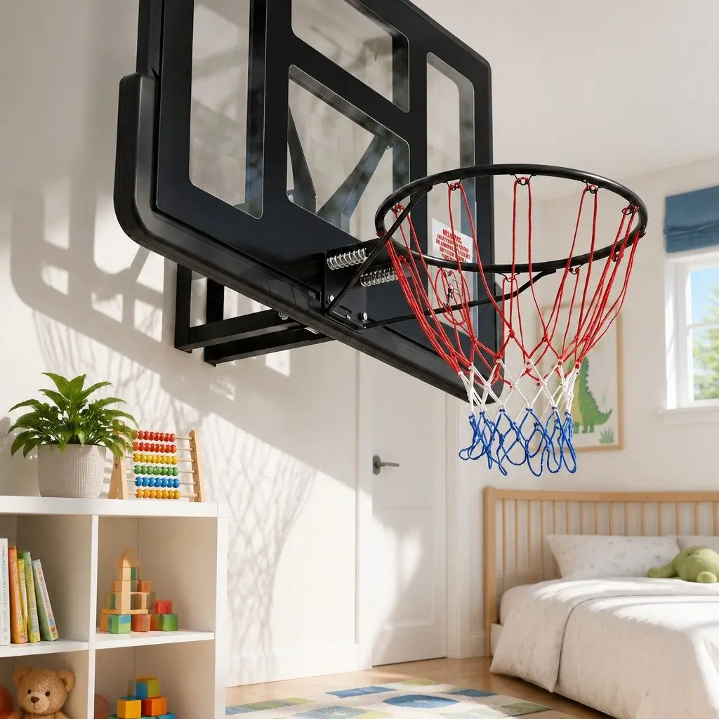Wall Mount Kids Basketball Hoop Backboard 43-Inch Indoor Outdoor Sports Game