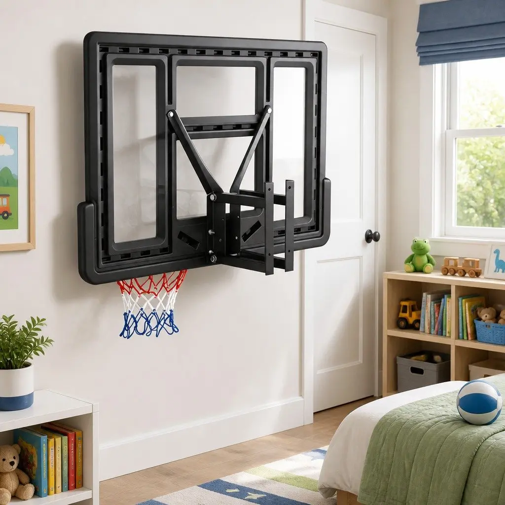 Wall Mount Kids Basketball Hoop Backboard 43-Inch Indoor Outdoor Sports Game