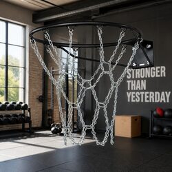 Heavy-Duty Steel Chain Basketball Net with 12 Loops