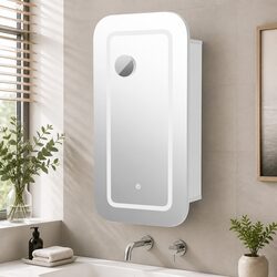LED Bathroom Mirror Cabinet with Magnifying and Storage