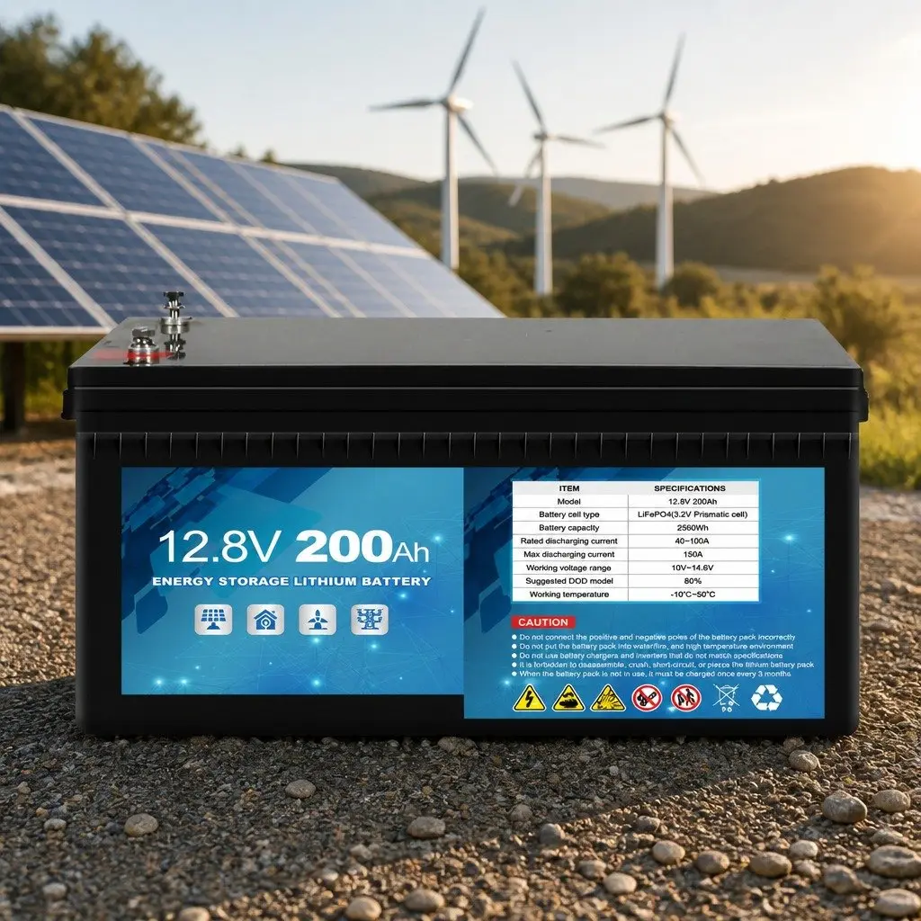 12V LiFePO4 Deep Cycle Battery Lithium Iron Power Bank Solar Camping Caravan
