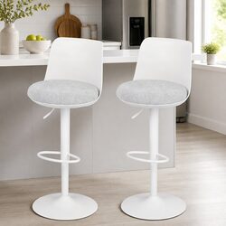 Stylish Bar Stools Set of 2 with Gas Lift for Kitchen