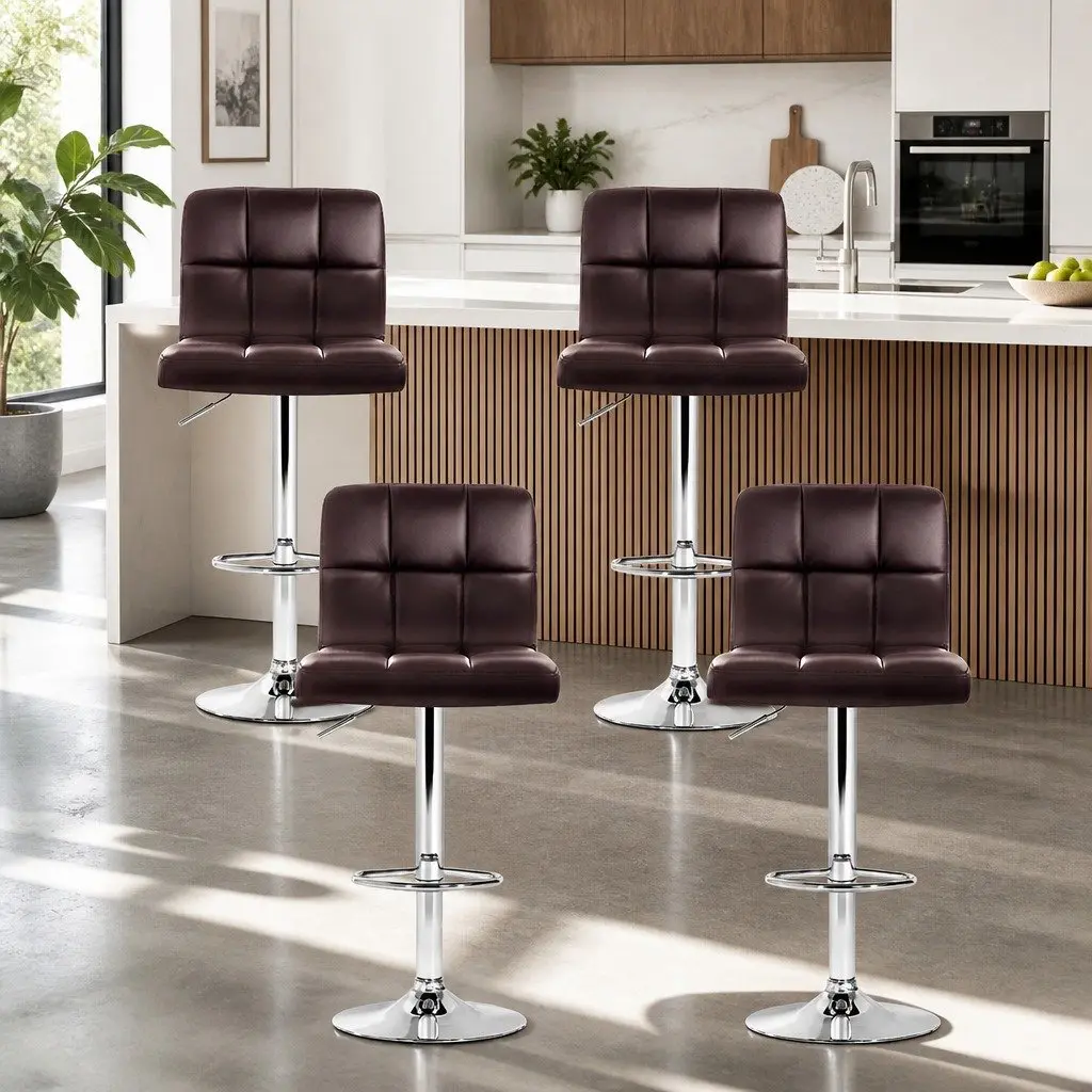 Bar Stools Set of 4 with Adjustable Height