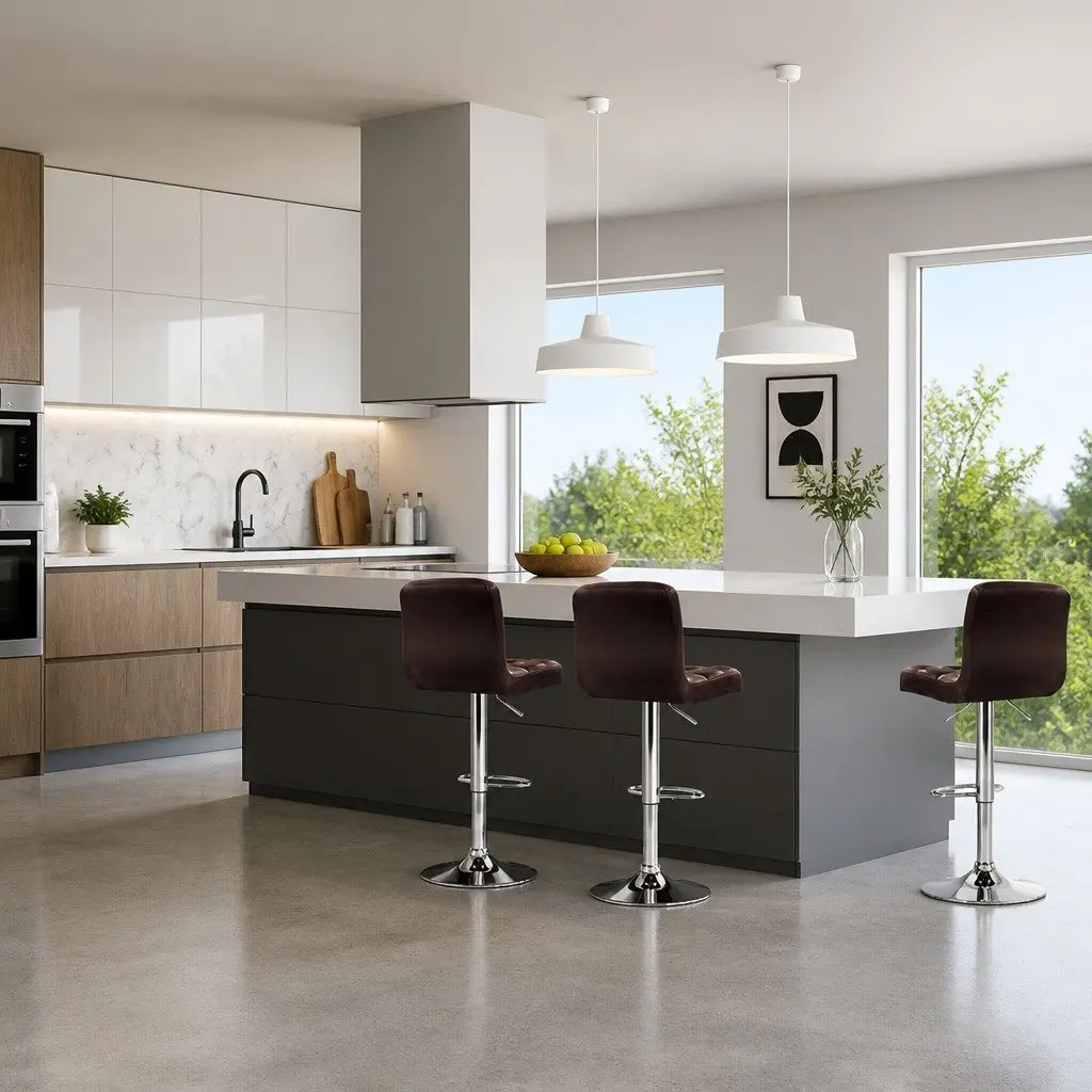 Bar Stools Set of 4 with Adjustable Height
