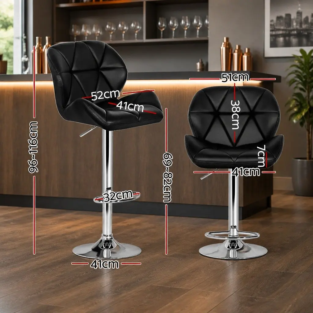Gas Lift Bar Stools with 360 Swivel Feature