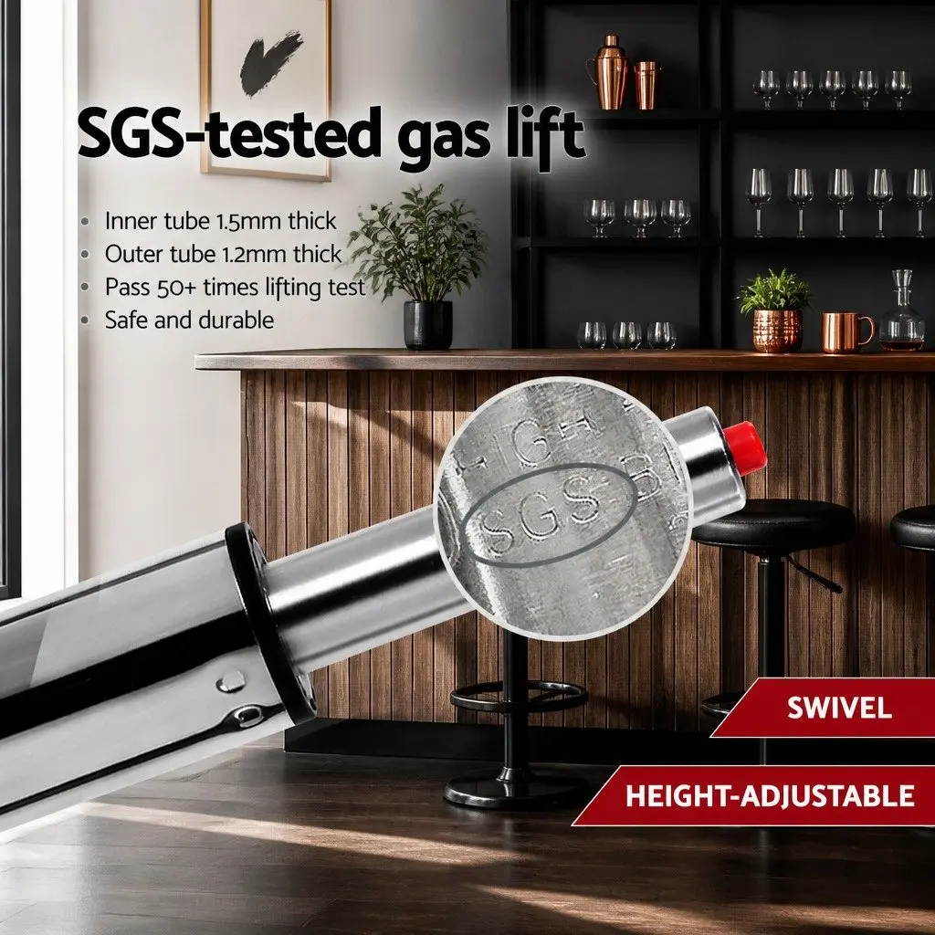 Gas Lift Bar Stools with 360 Swivel Feature
