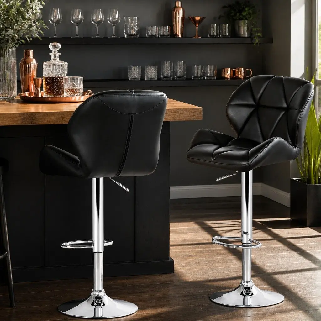 Gas Lift Bar Stools with 360 Swivel Feature