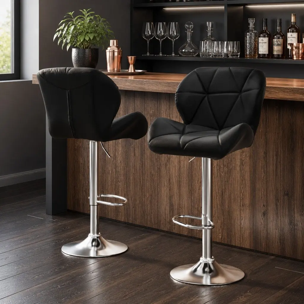 Gas Lift Bar Stools with 360 Swivel Feature