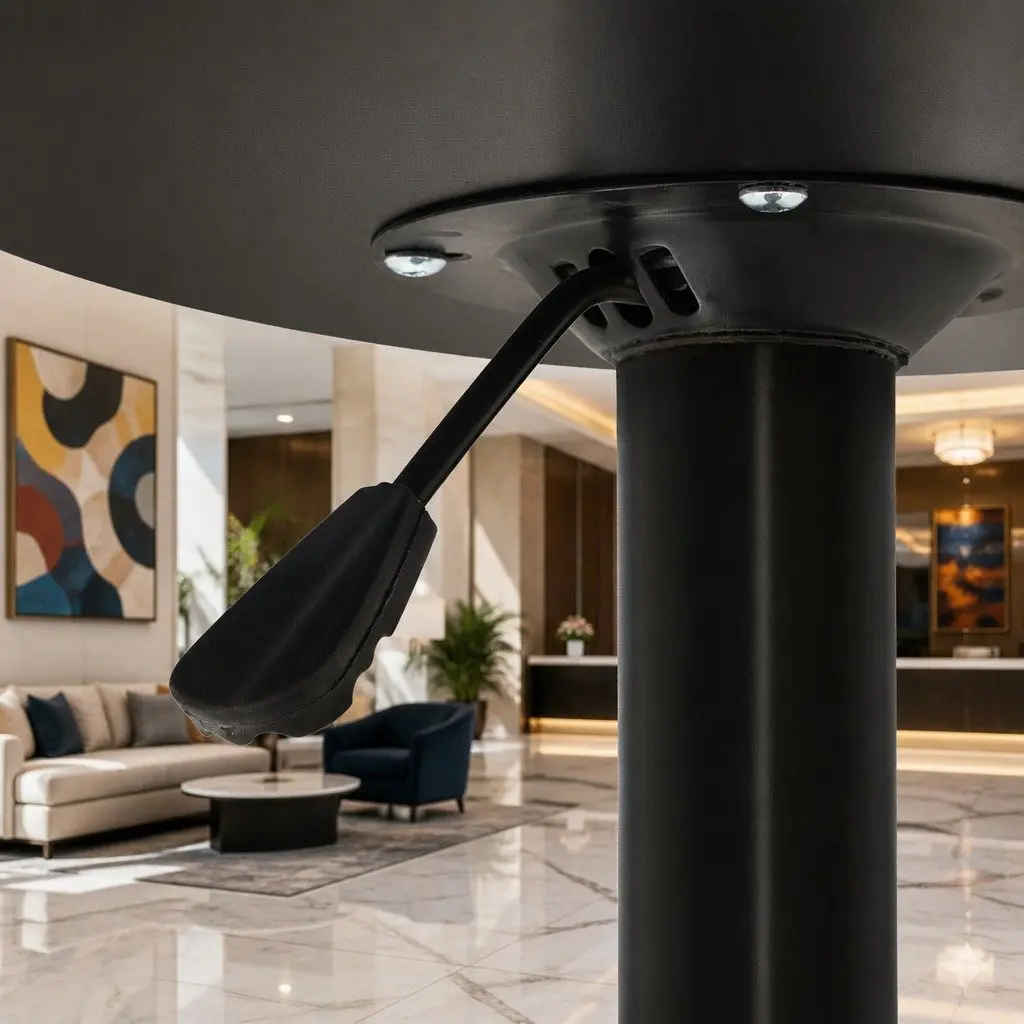 Black Round Bar Table with Adjustable Height