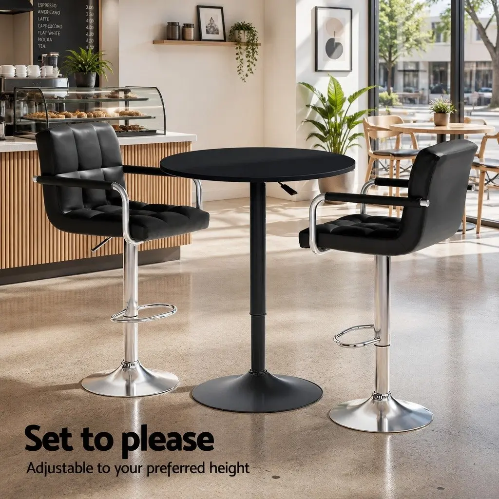 Adjustable Bar Table and Stools Set