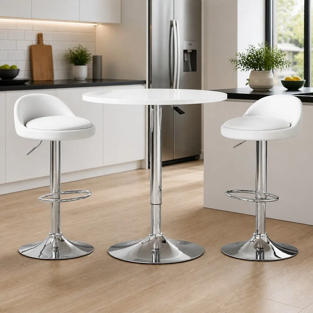 Bar Table and Stools Set for Dining and Cafes