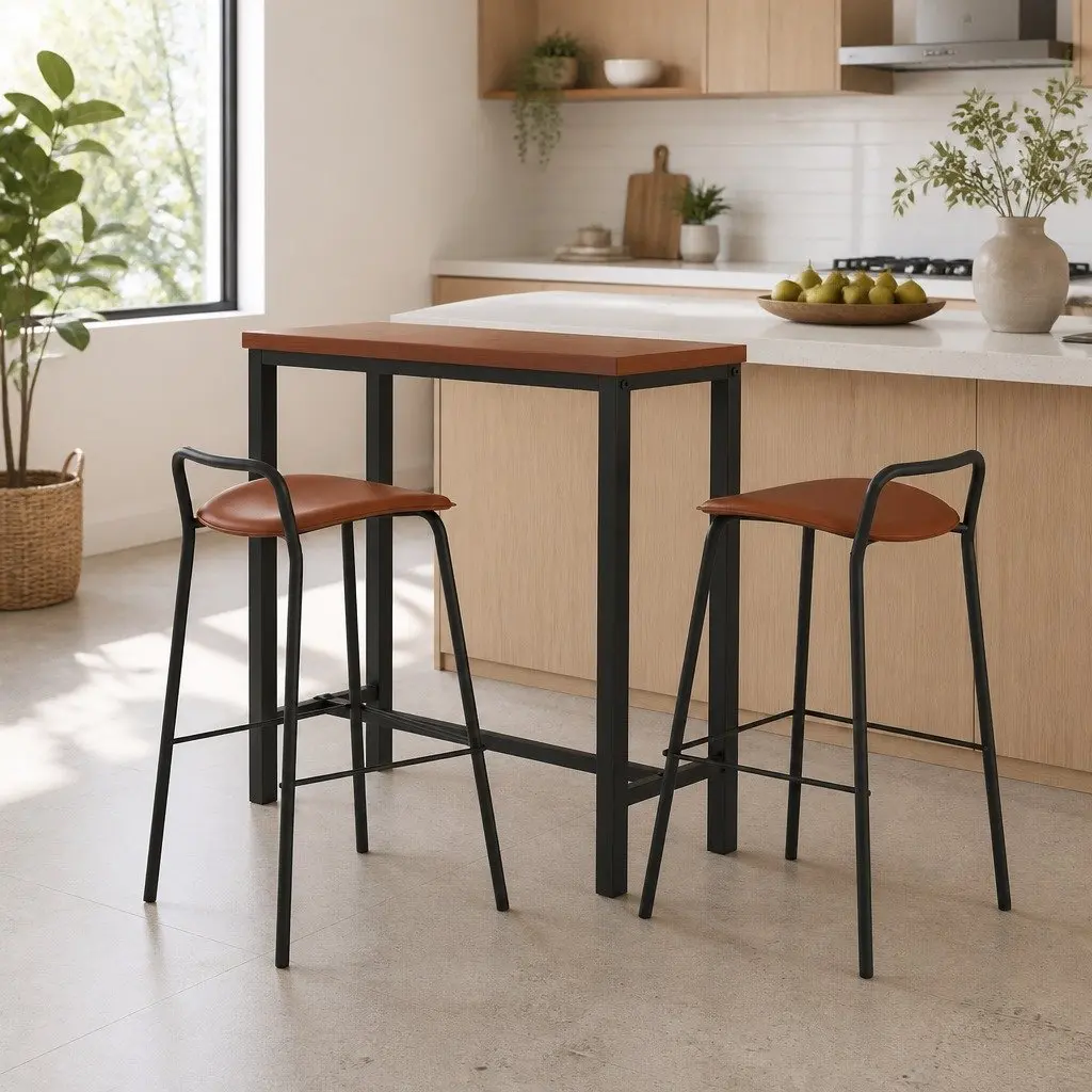 Bar Table and Stool Set for Dining or Pub