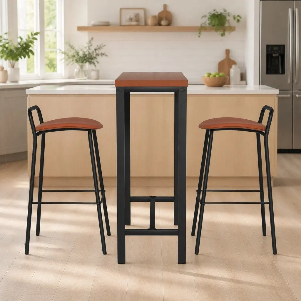 Bar Table and Stool Set for Dining or Pub
