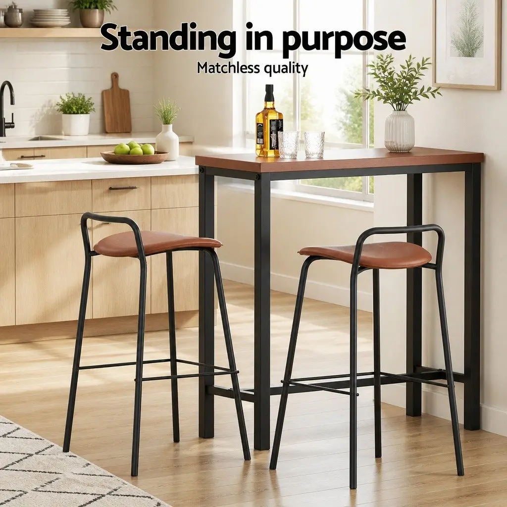 Bar Table and Stool Set for Dining or Pub