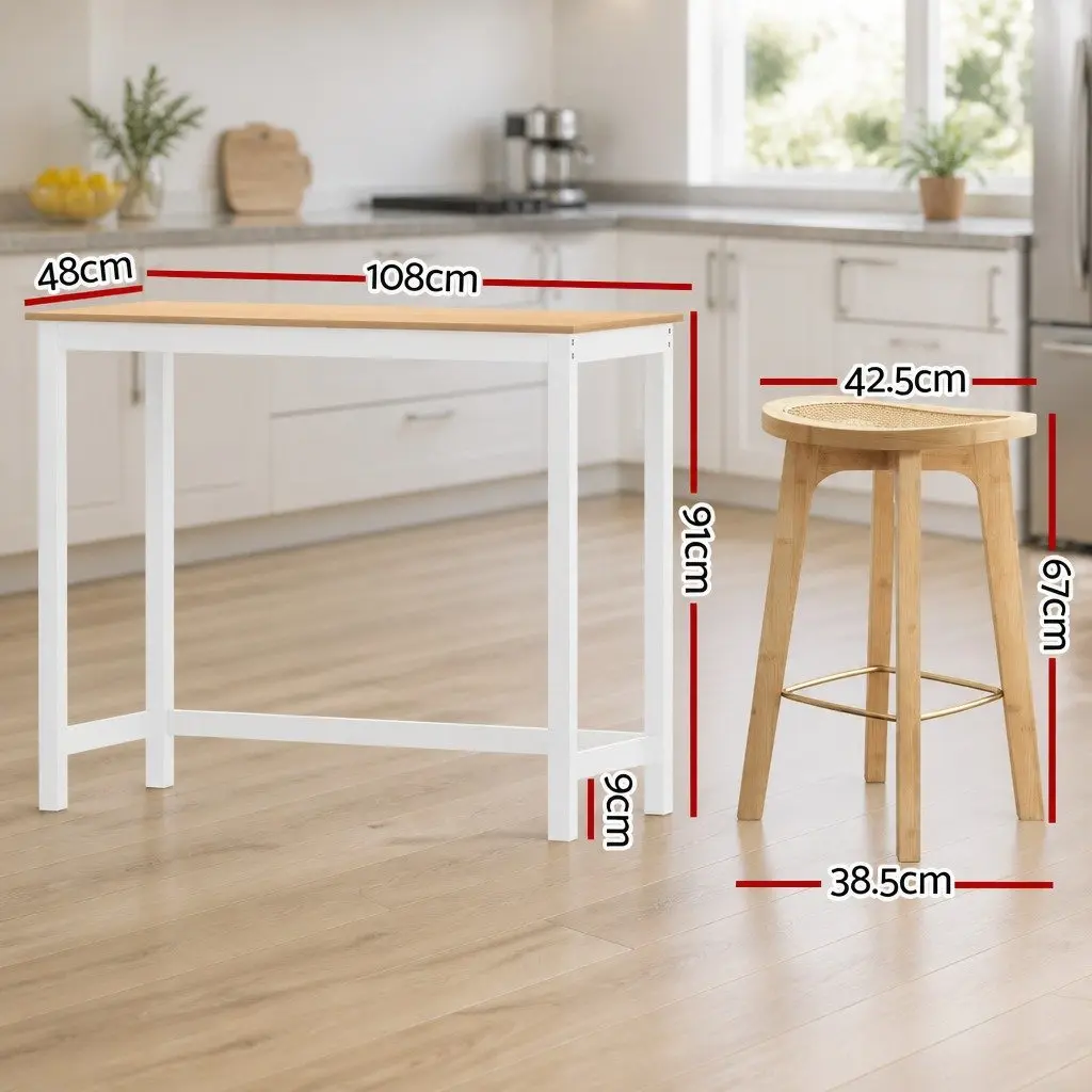 Bar Table and Stool Set for Dining and Cafe