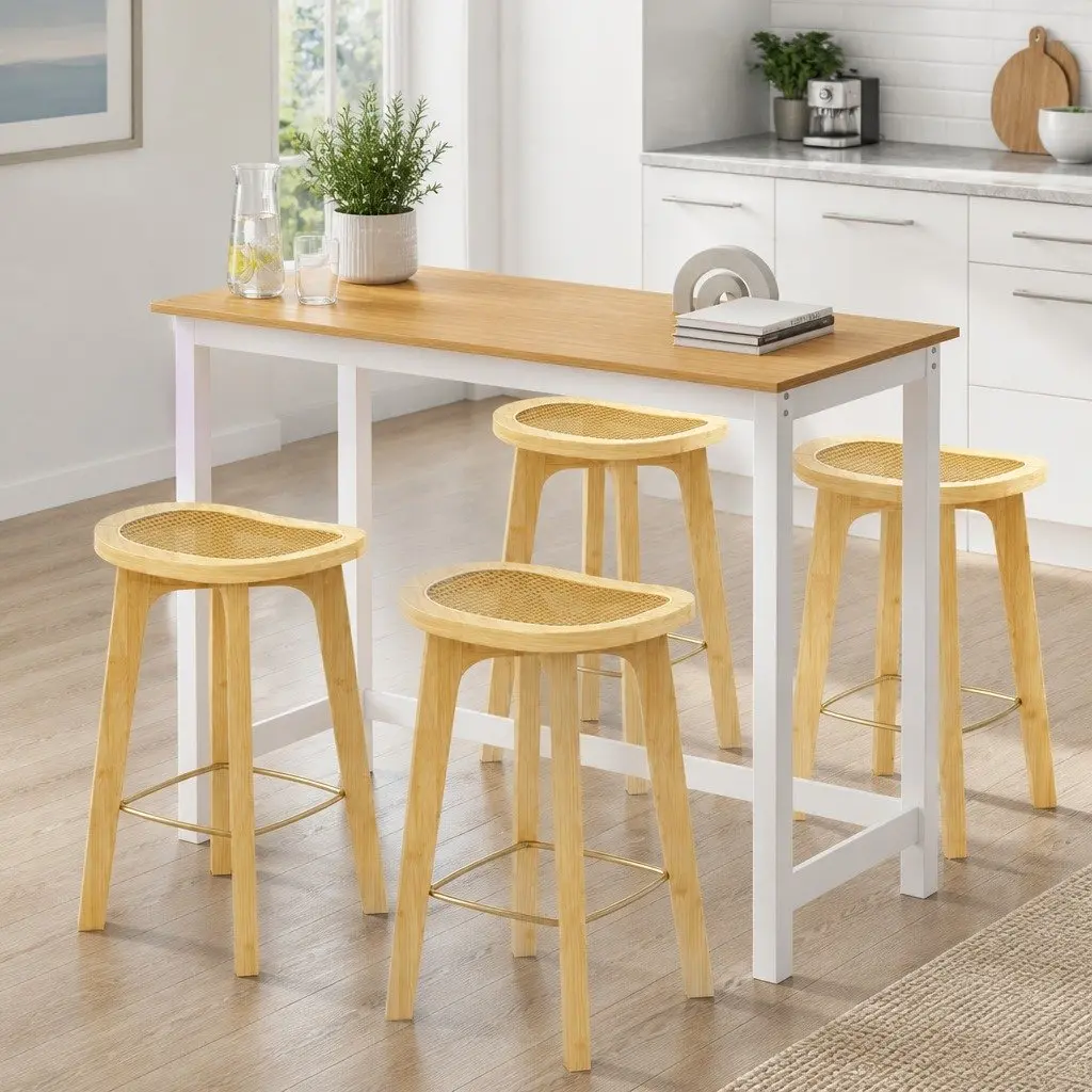 Bar Table and Stool Set for Dining and Cafe